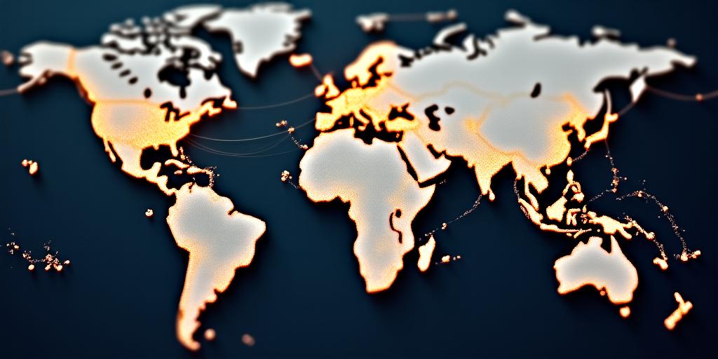 Representación conceptual de una cadena de suministro textil global